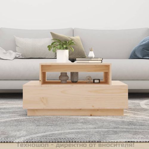 Кафе маса, 80x55x40,5 см, борово дърво масив