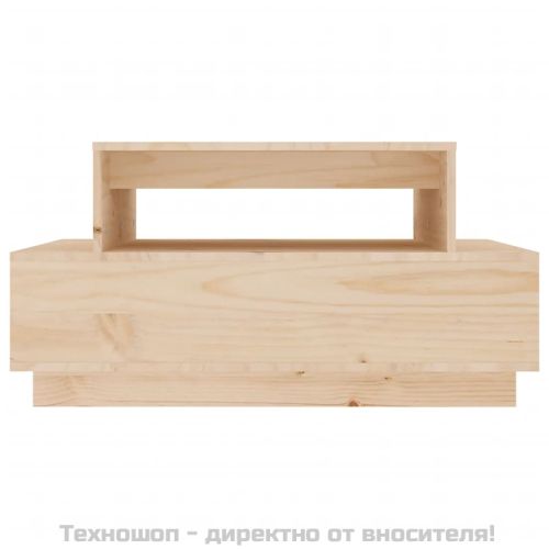 Кафе маса, 80x55x40,5 см, борово дърво масив