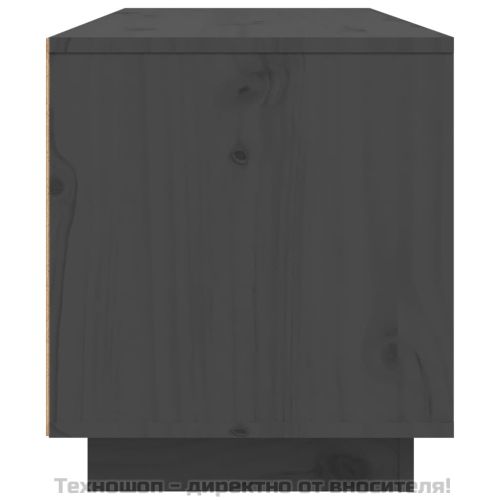 ТВ шкаф, сив, 80x35x40,5 см, бор масив