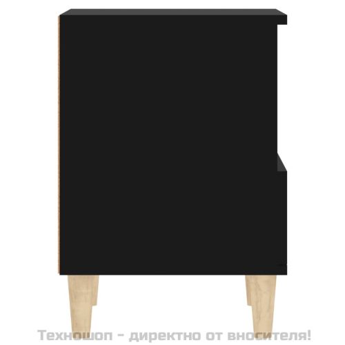 Нощно шкафче, черно,40x35x50 см