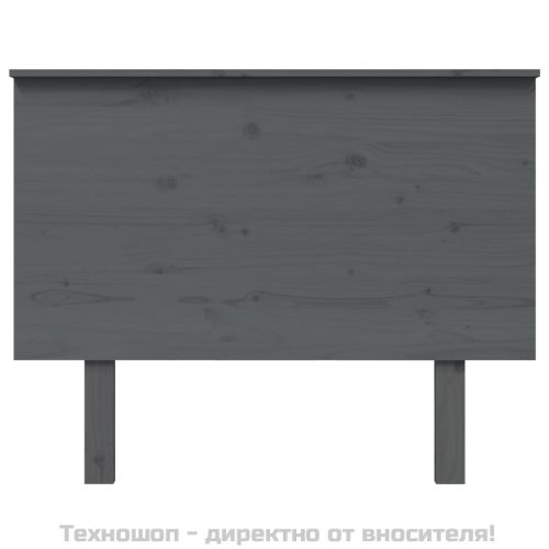Горна табла за легло, сива, 104x6x82,5 см, бор масив