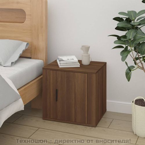Нощно шкафче, кафяв дъб, 50x39x47 см