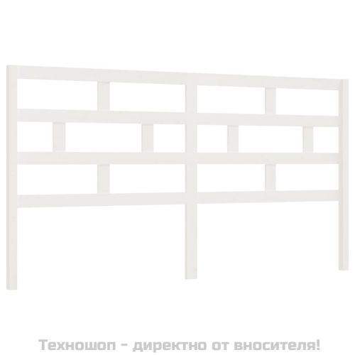 Горна табла за легло, бяла, 206x4x100 см, бор масив
