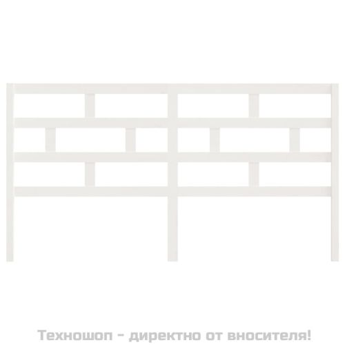 Горна табла за легло, бяла, 206x4x100 см, бор масив