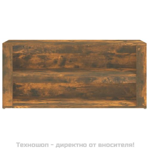 Шкаф за обувки, опушен дъб, 100x35x45 см, инженерно дърво