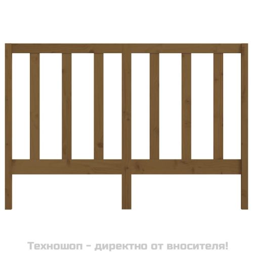 Горна табла за легло, меденокафява, 126x4x100 см, бор масив
