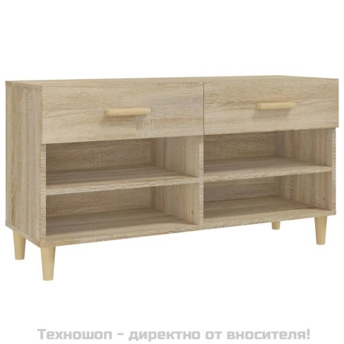 Шкаф за обувки, сонома дъб, 102x35x55 см, инженерно дърво