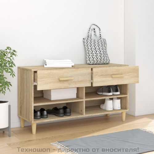 Шкаф за обувки, сонома дъб, 102x35x55 см, инженерно дърво