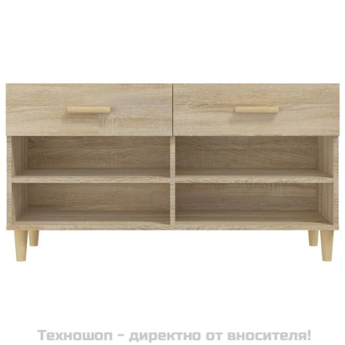 Шкаф за обувки, сонома дъб, 102x35x55 см, инженерно дърво
