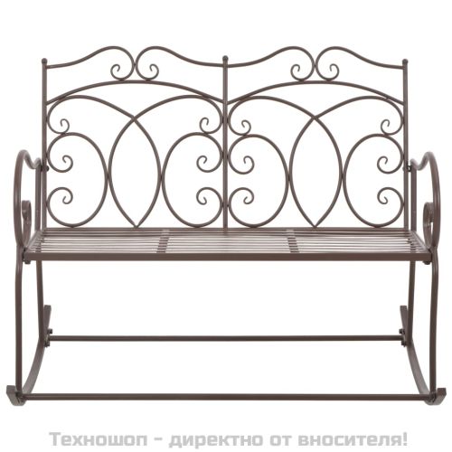 Градинска пейка, 104 см, желязо, антично кафяво