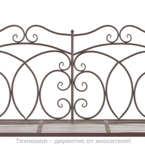 Градинска пейка, 104 см, желязо, антично кафяво