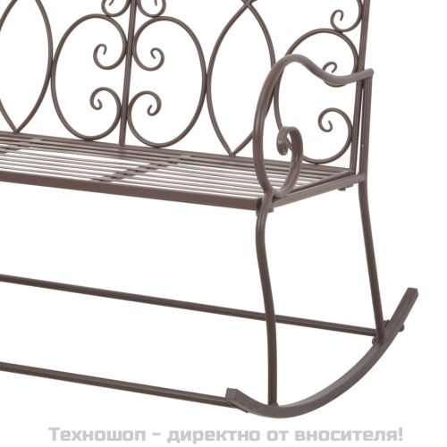 Градинска пейка, 104 см, желязо, антично кафяво