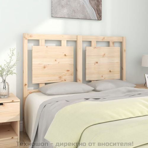 Горна табла за легло, 125,5x4x100 см, бор масив