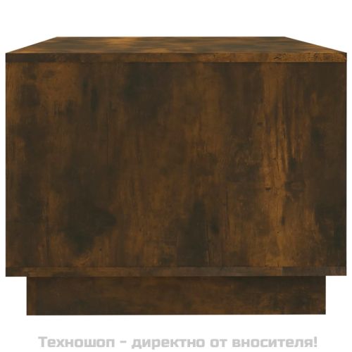 Кафе маса, опушен дъб, 102x55x43 см, инженерно дърво