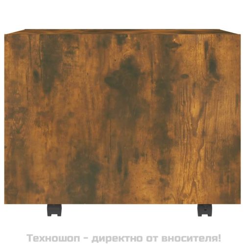 Кафе маса, опушен дъб, 55x55x40 см, инженерно дърво