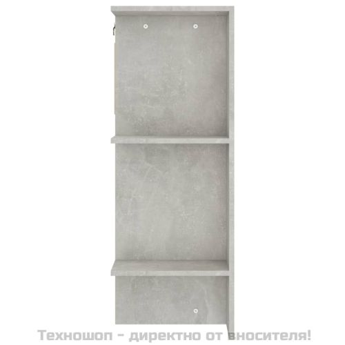 Шкаф за антре, бетонно сиво, 97,5x37x99 см, инженерно дърво