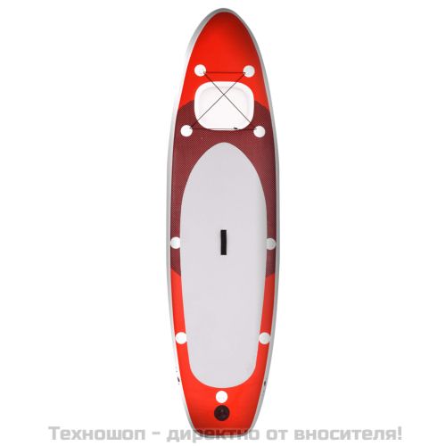 Комплект надуваем стендъп падълборд, червен, 360x81х10 см