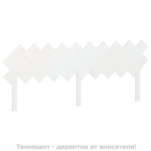 Горна табла за легло, бяла, 196 x 3 x 80,5 см, бор масив