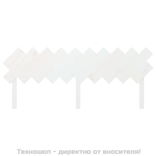 Горна табла за легло, бяла, 196 x 3 x 80,5 см, бор масив