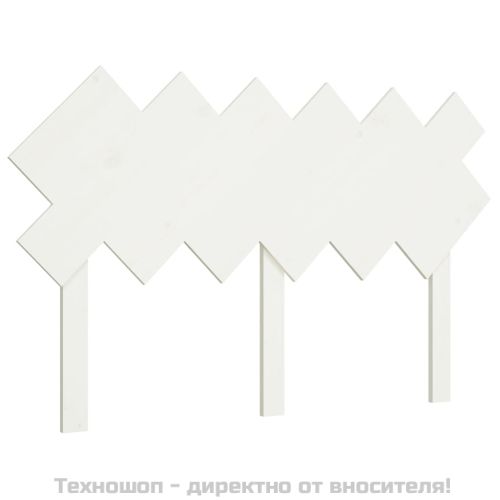 Горна табла за легло, бяла, 132x3x81 см, бор масив