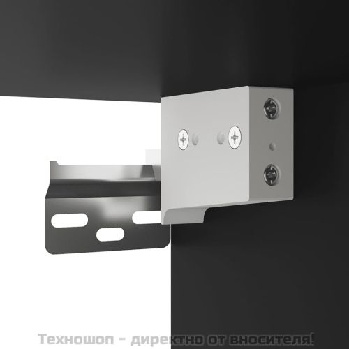 ТВ шкафове със стенен монтаж, 2 бр, черни, 40x34,5x40 см