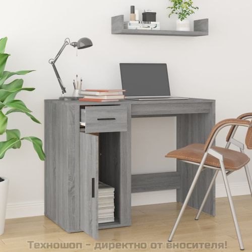 Бюро, сив сонома, 100x49x75 см, инженерно дърво