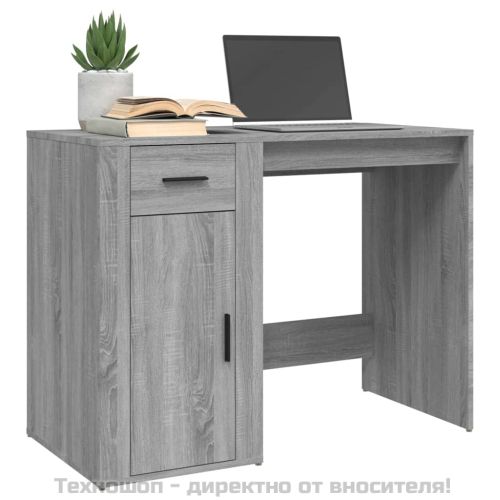 Бюро, сив сонома, 100x49x75 см, инженерно дърво