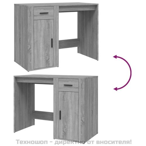 Бюро, сив сонома, 100x49x75 см, инженерно дърво