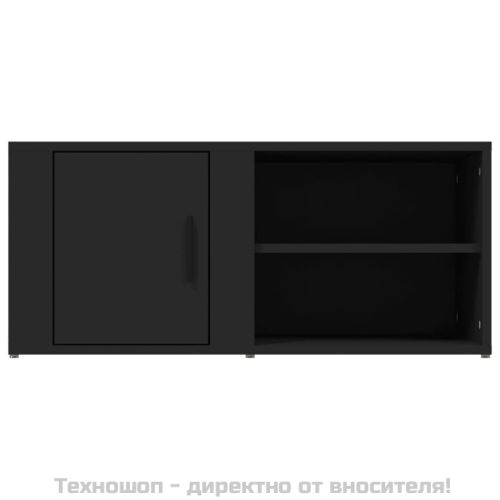 ТВ шкафове 2 бр черни 80x31,5x36 см инженерно дърво