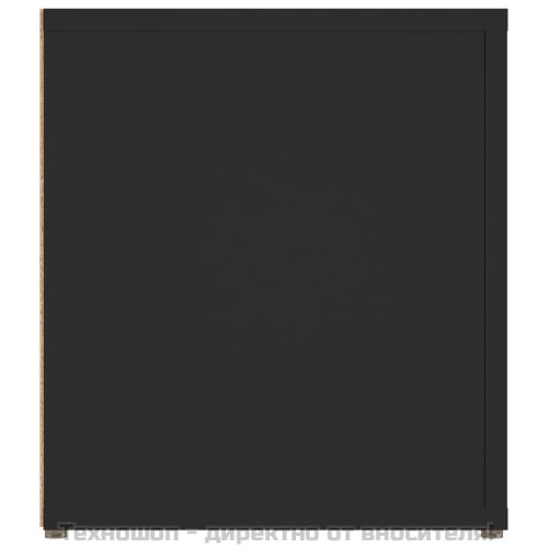ТВ шкафове 2 бр черни 80x31,5x36 см инженерно дърво