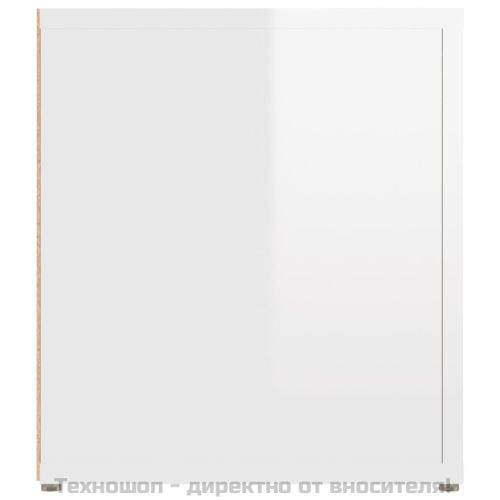 ТВ шкафове 2 бр, бял гланц, 80x31,5x36 см инженерно дърво