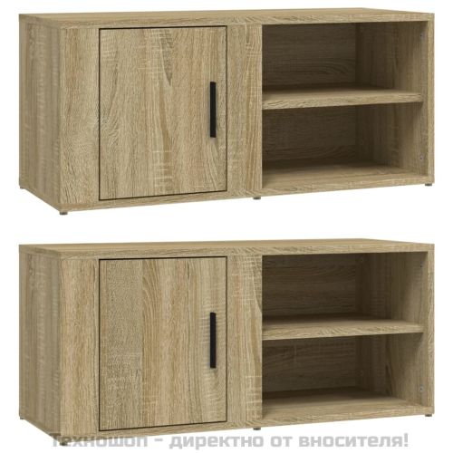 ТВ шкафове 2 бр, дъб сонома, 80x35x36,5 см инженерно дърво