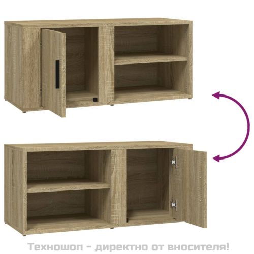 ТВ шкафове 2 бр, дъб сонома, 80x35x36,5 см инженерно дърво