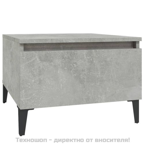 Странични маси, 2 бр, бетонно сиво, 50x46x35см, инженерно дърво