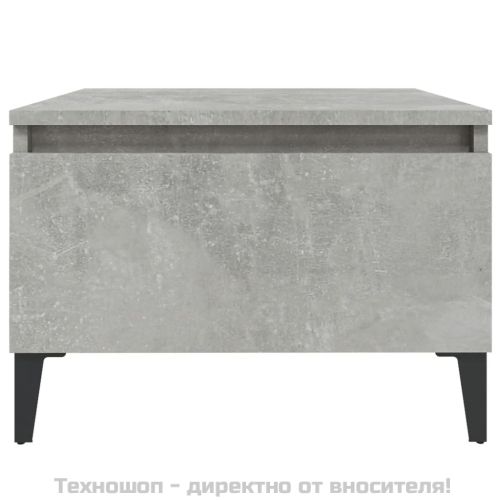 Странични маси, 2 бр, бетонно сиво, 50x46x35см, инженерно дърво