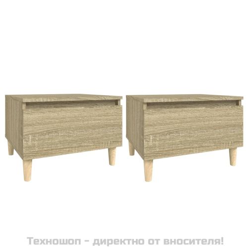 Странични маси, 2 бр, Дъб сонома, 50x46x35 см, инженерно дърво