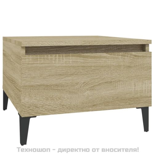 Странична маса, Дъб сонома, 50x46x35 см, инженерно дърво