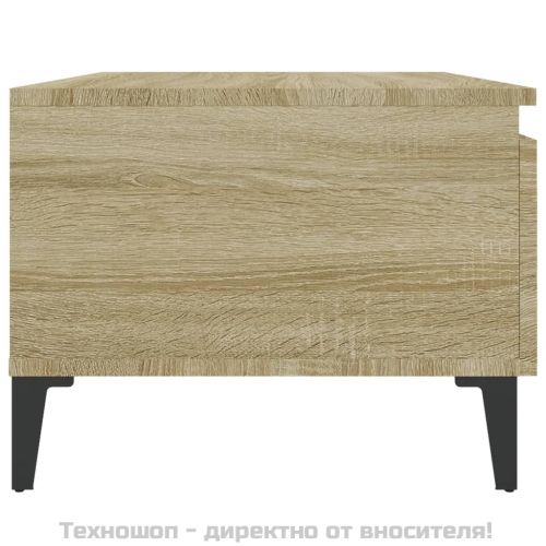 Странична маса, Дъб сонома, 50x46x35 см, инженерно дърво