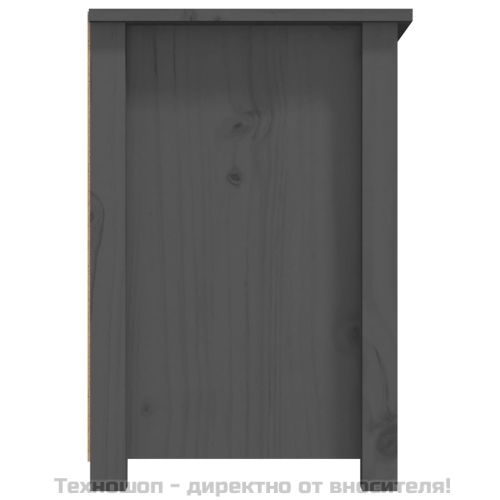 ТВ шкаф, сив, 79x35x52 см, бор масив