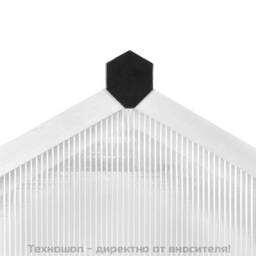 Оранжерия, алуминий, 362x190x195 см, 13,41 м³