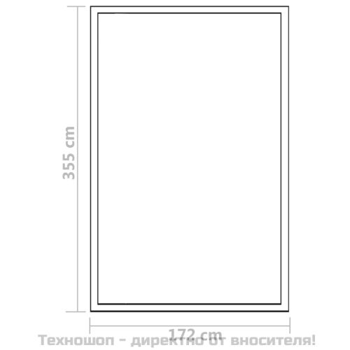 Оранжерия, алуминий, 362x190x195 см, 13,41 м³