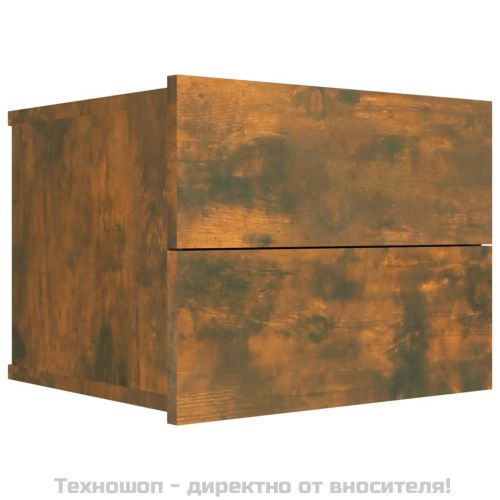 Нощни шкафчета 2 бр опушен дъб 40x30x30 см инженерно дърво
