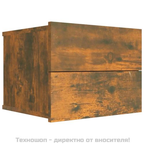 Нощни шкафчета 2 бр опушен дъб 40x30x30 см инженерно дърво