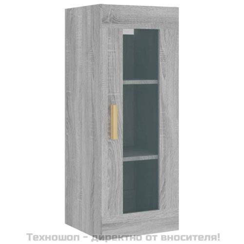 Окачен стенен шкаф, сив сонома, 34,5x34x90 см