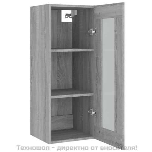 Окачен стенен шкаф, сив сонома, 34,5x34x90 см