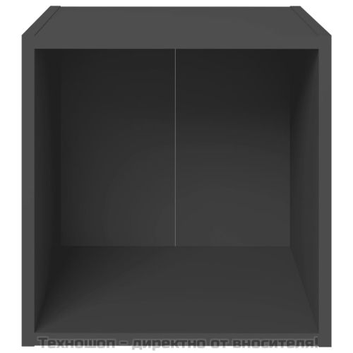 ТВ шкафове, 4 бр, сиви, 37x35x37 см, инженерно дърво