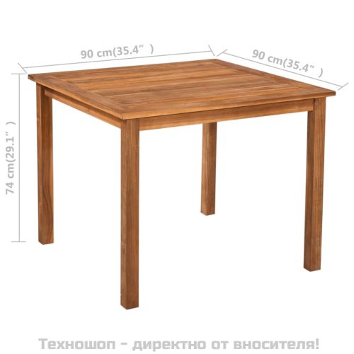 Градински трапезен комплект, 5 части, полиратан, черно и кафяво