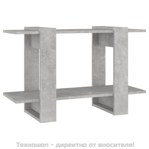 Библиотека/разделител за стая, бетонно сива, 80x30x51 см
