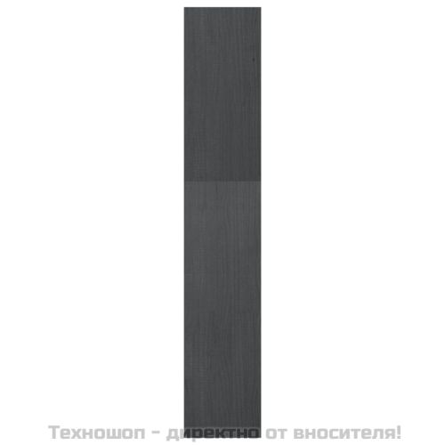 Библиотека/разделител за стая, сива, 40x30x167,5 см, бор масив