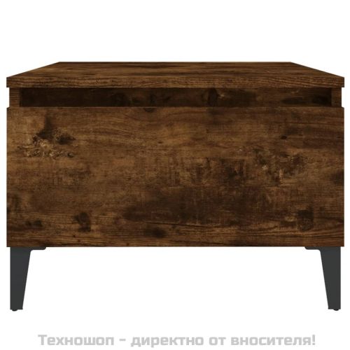 Странична маса, опушен дъб, 50x46x35 см, инженерно дърво
